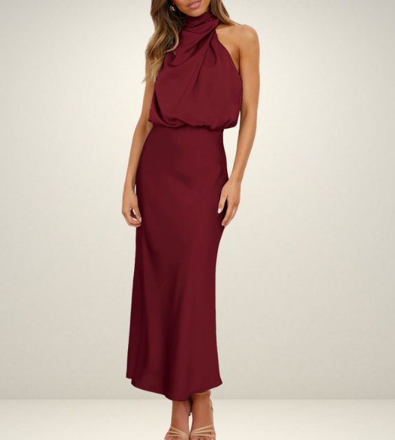 Zarina High Neck Sleeveless Maxi Dress OverStacked Zarina High Neck Sleeveless Maxi Dress OverStacked