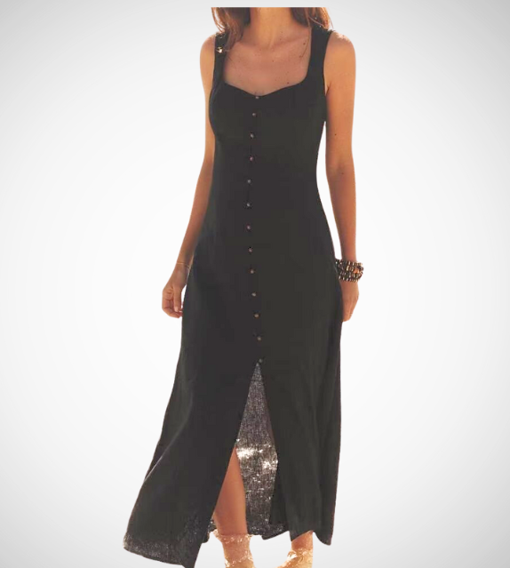 Ashley Square Neck Button-Down Dress OverStacked Ashley Square Neck Button-Down Dress OverStacked
