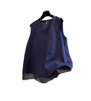 white navy blue apple green tank top summer double layer sleeveless outfit ootd cute zara shein korean style clothing for women online shopping uniqlo h&m trending style double layer linen 