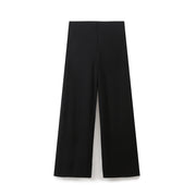 zara sleeveless long top side slit wide leg pants loungwear comfortable airport outfit love bonito shein cute everyday knit top sophisticated classy style khaki black white women's clothing online shopping
