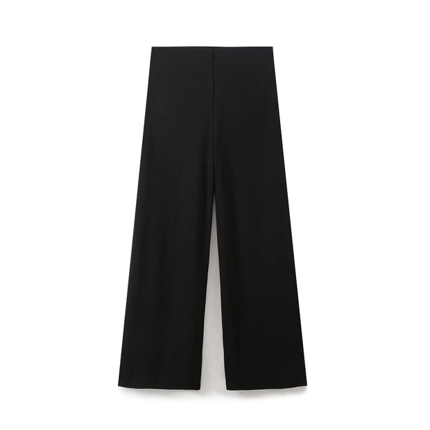 zara sleeveless long top side slit wide leg pants loungwear comfortable airport outfit love bonito shein cute everyday knit top sophisticated classy style khaki black white women's clothing online shopping