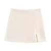 black beige gray grey skirt skort zara style h&m love bonito uniqlo summer casual everyday wear outfit side slit classic sophisticated 