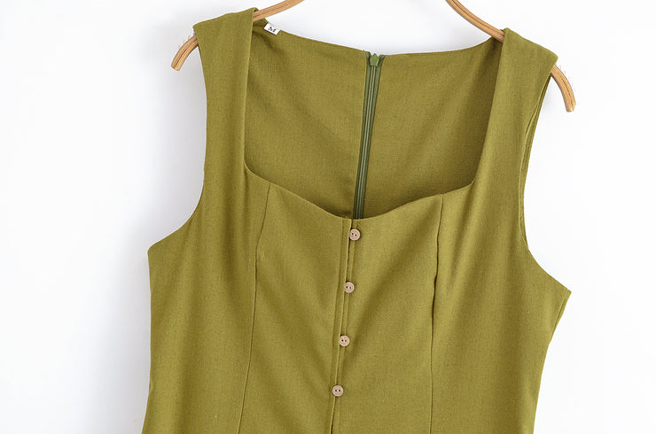 apple green black zara long maxi dress button down square neckline sexy summer style fashion women's clothing outfit ootd trending love bonito h&m uniqlo shein zara linen 