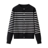 cardigan stripes knits knitted top red beige blue black and white stretchy top long sleeves cold weather rainy winter wear basics casual style outfit what to wear button down 