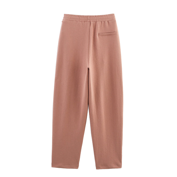loungewear matching outfit rust pink gray grey green zara style streetstyle side pockets cute knit wear cotton polyester elastic gartered pants short sleeves everyday fashion style uniqlo mango shein classic wear women's clothing online shopping 