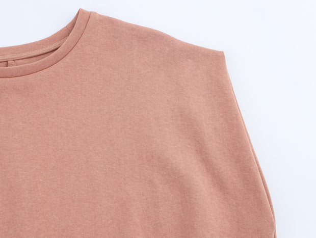 loungewear matching outfit rust pink gray grey green zara style streetstyle side pockets cute knit wear cotton polyester elastic gartered pants short sleeves everyday fashion style uniqlo mango shein classic wear women's clothing online shopping 