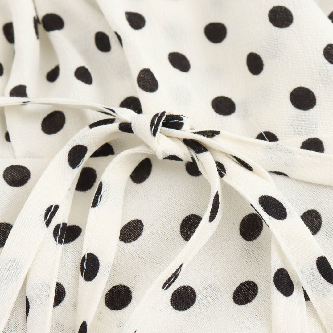 Jasmine Halter Neck Polka-Dot Dress  OverStacked