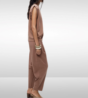 loungewear matching outfit rust pink gray grey green zara style streetstyle side pockets cute knit wear cotton polyester elastic gartered pants short sleeves everyday fashion style uniqlo mango shein classic wear women's clothing online shopping 