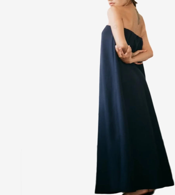 zara navy blue maxi dress Navy Blue Maxi Dress Woman