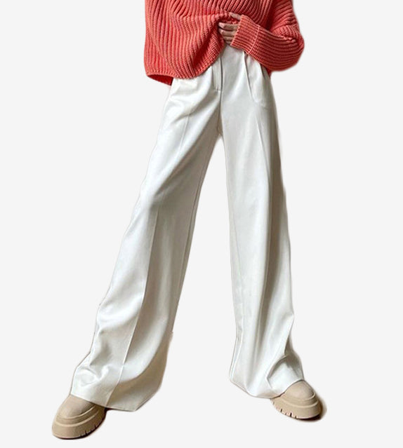green white blue water resistant fabric pants trousers wide leg palazzo korean style clothing pockets zara style streetstyle outfit of the day 