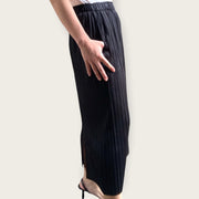 pink black yellow pleated skirt elastic and gartered waist comes with pockets inner lining back slit fashion women's clothing long skirt  trendy cute korean skirt outfit