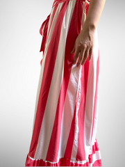 Poppy Stripe Maxi Long Dress