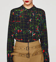 Zara tops, Polo Top, Button down top, Plaid, Print, Floral